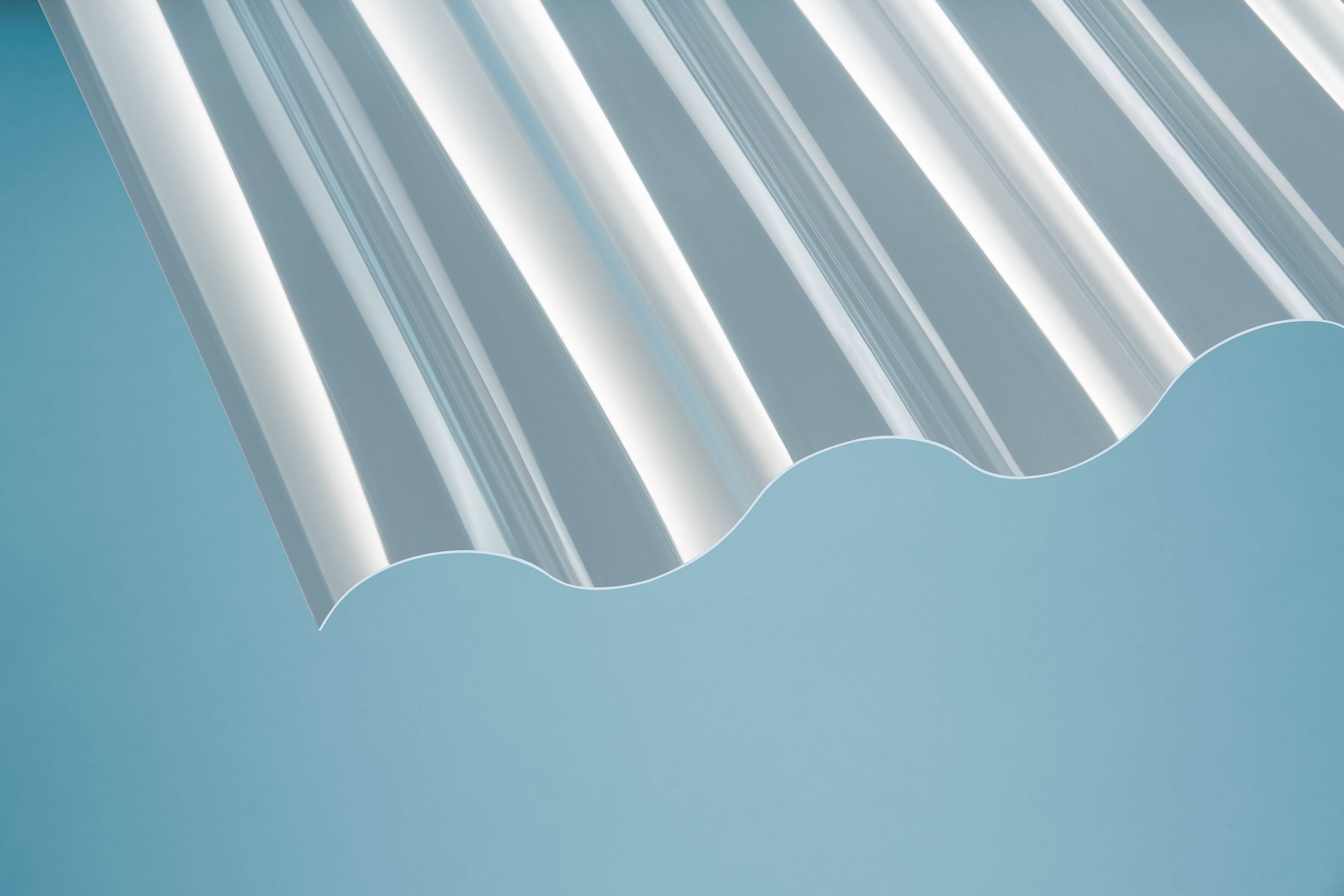 Plexiglas Wellfirsthaube für Wellplatten 76/18 Trapez transparent